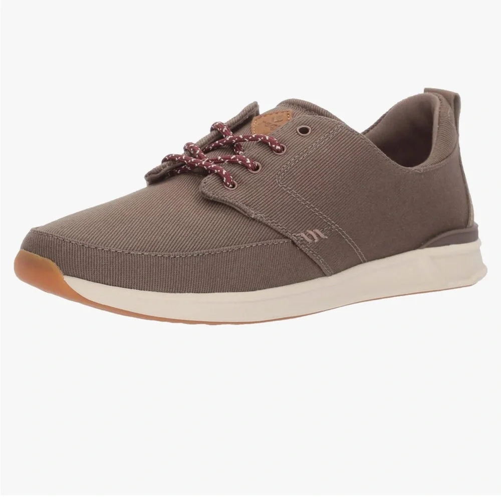 REEF Women's Rover Low Beige Textile Canvas Lace-Up Sneaker, Women’s Sz 10